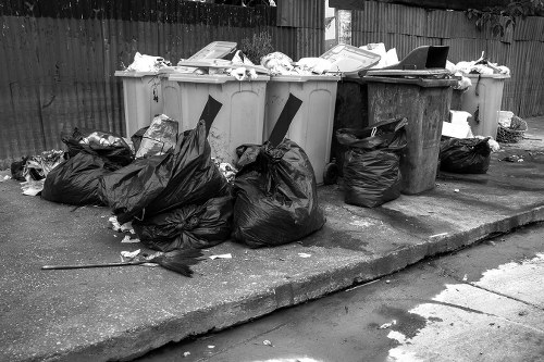 Charity workers collecting donated furniture