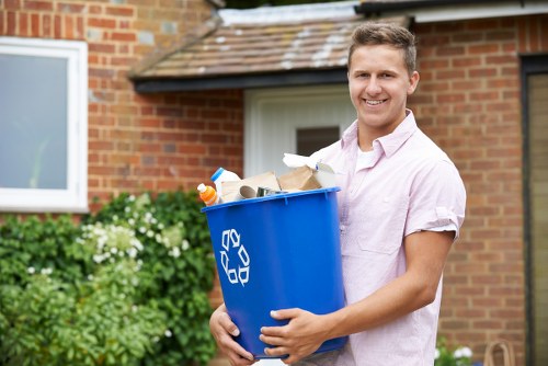 Satisfied homeowner after garage clearance in West London