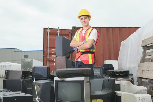 Clean residential area after rubbish removal